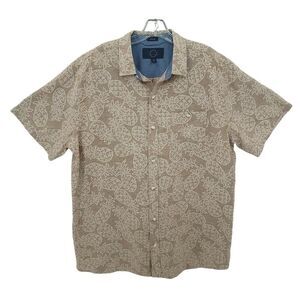 Eventide Pineapple Print Linen Cotton Shirt XL